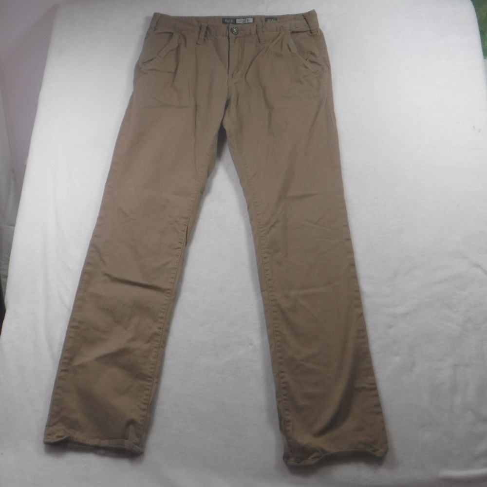 BKE Casuals Tyler Straight Men's Tan Khaki Chino Pants 34XL Stretch Cotton Blend